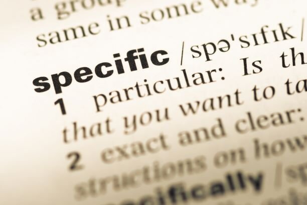 A dictionary page showing the definition of the word specific