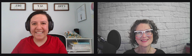 Screenshot from Maria Medina's "Let's Talk Business" interview with Tonya Kubo.
