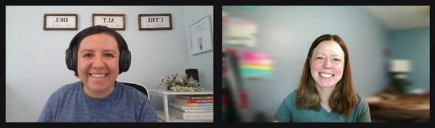 Screenshot from Maria Medina's "Let's Talk Business" interview with Brea Woodson.